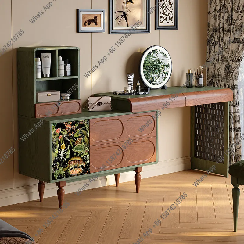 2026 new French retro style dresser chest integrated bedroom retractable solid wood storage dressing table
2026 new French retro style dresser chest integrated bedroom retractable solid wood storage dressing table