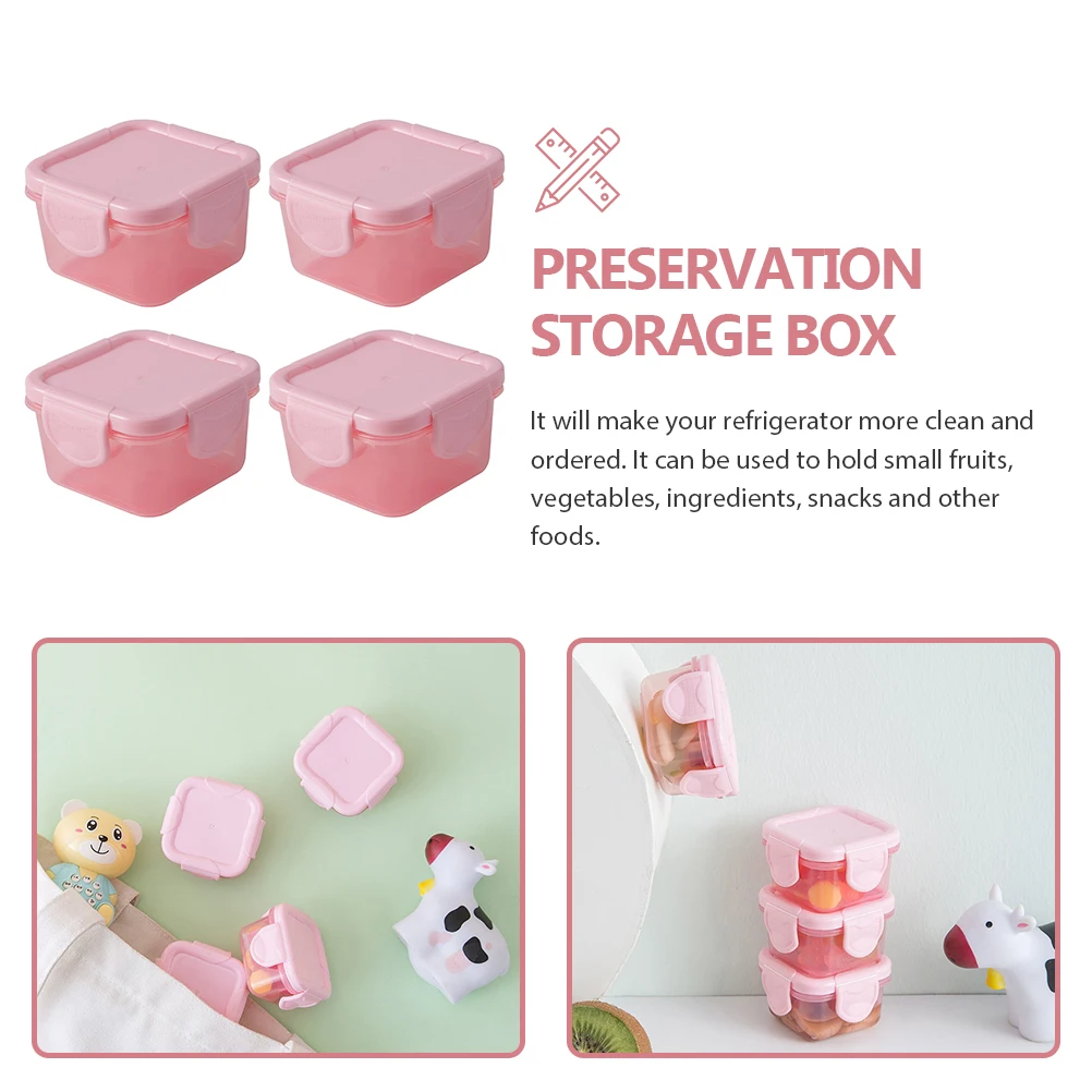 4pcs Mini Sealed Storage Boxes Fresh Keeping Vegetable Fridge Containers Food Jars Preserving Holders For Fruits Vegetables
4pcs Mini Sealed Storage Boxes Fresh Keeping Vegetable Fridge Containers Food Jars Preserving Holders For Fruits Vegetables