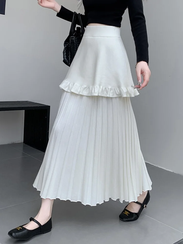 SMTHMA Knitted long skirt new autumn winter high waist slimming design pocket Trumpet Mermaid fashion large swing umbrella skirt
SMTHMA Knitted long skirt new autumn winter high waist slimming design pocket Trumpet Mermaid fashion large swing umbrella skirt
