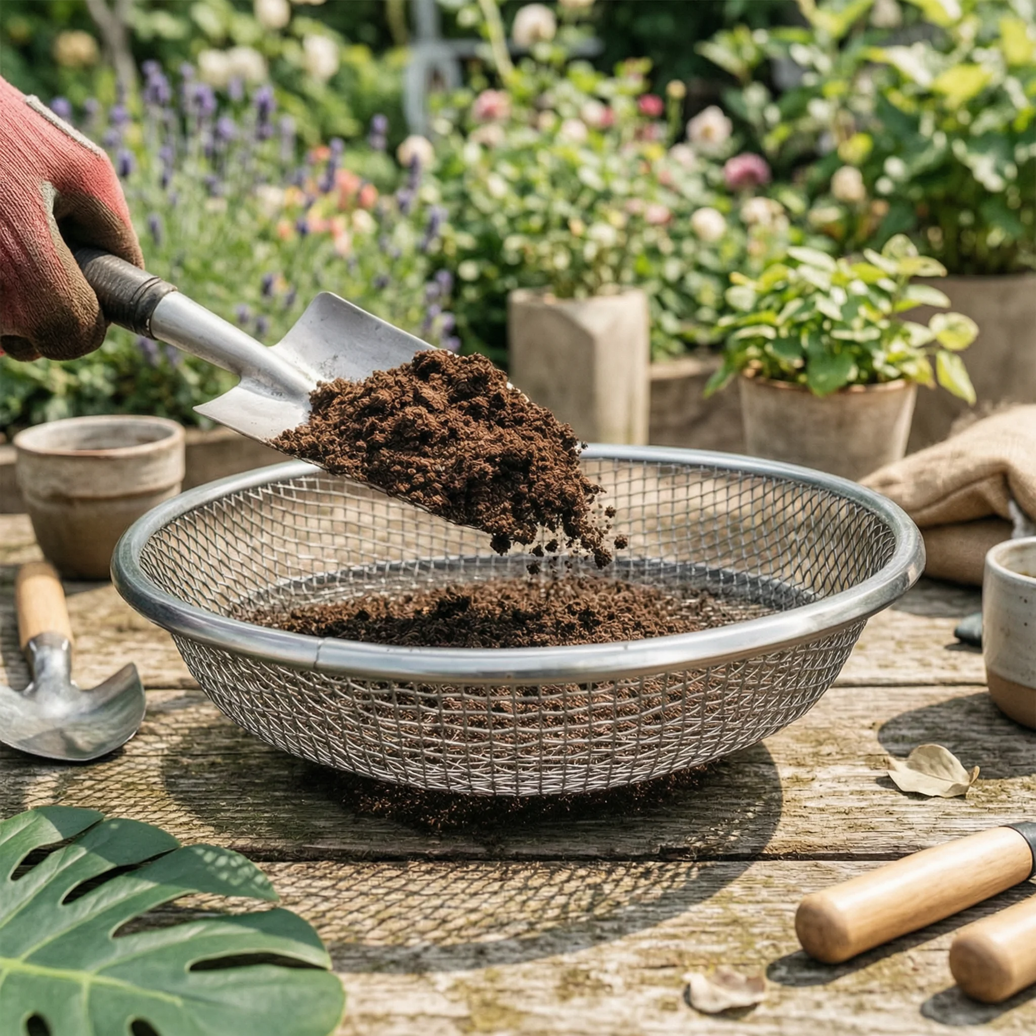 5 Pieces Soil Sifter Silver Garden Soil Sieve Sand Sieve Heavy Duty Compost Sifter Rust Resistant
5 Pieces Soil Sifter Silver Garden Soil Sieve Sand Sieve Heavy Duty Compost Sifter Rust Resistant