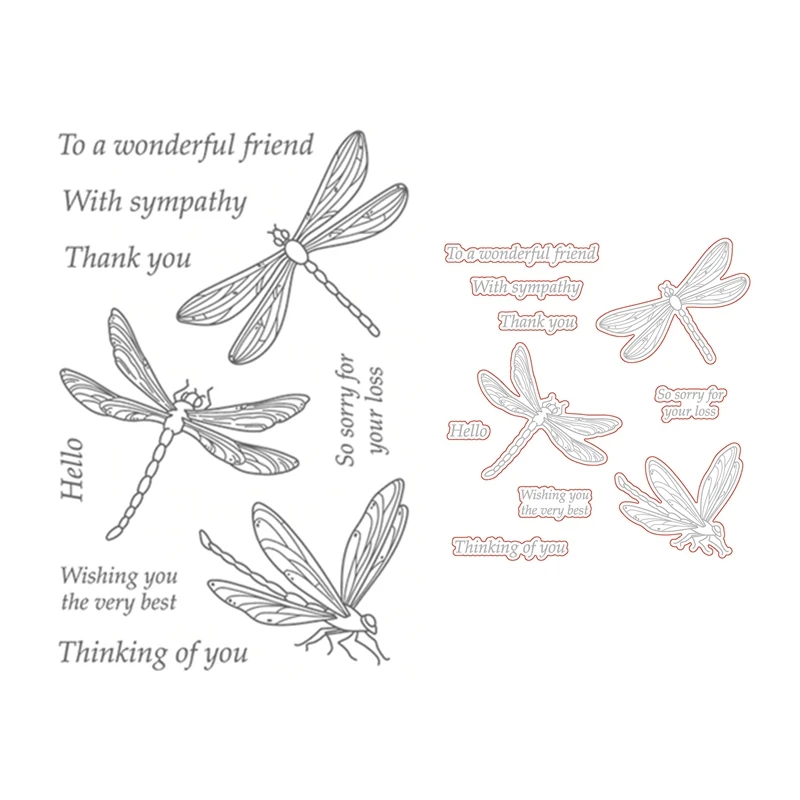 HonB Spring Dragonfly Clear Stamps and Cutting Dies for New 2022 Scrapbooking Paper Making Embossing Frame Craft Supplies Card
HonB Spring Dragonfly Clear Stamps and Cutting Dies for New 2022 Scrapbooking Paper Making Embossing Frame Craft Supplies Card