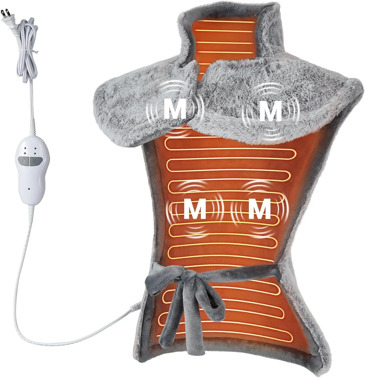 Large Electric Heating Pad for Neck, Shoulders & Back Pain Relief with 3 Heat Levels, 4 Massage Settings, Auto Shut-Off
Large Electric Heating Pad for Neck, Shoulders & Back Pain Relief with 3 Heat Levels, 4 Massage Settings, Auto Shut-Off