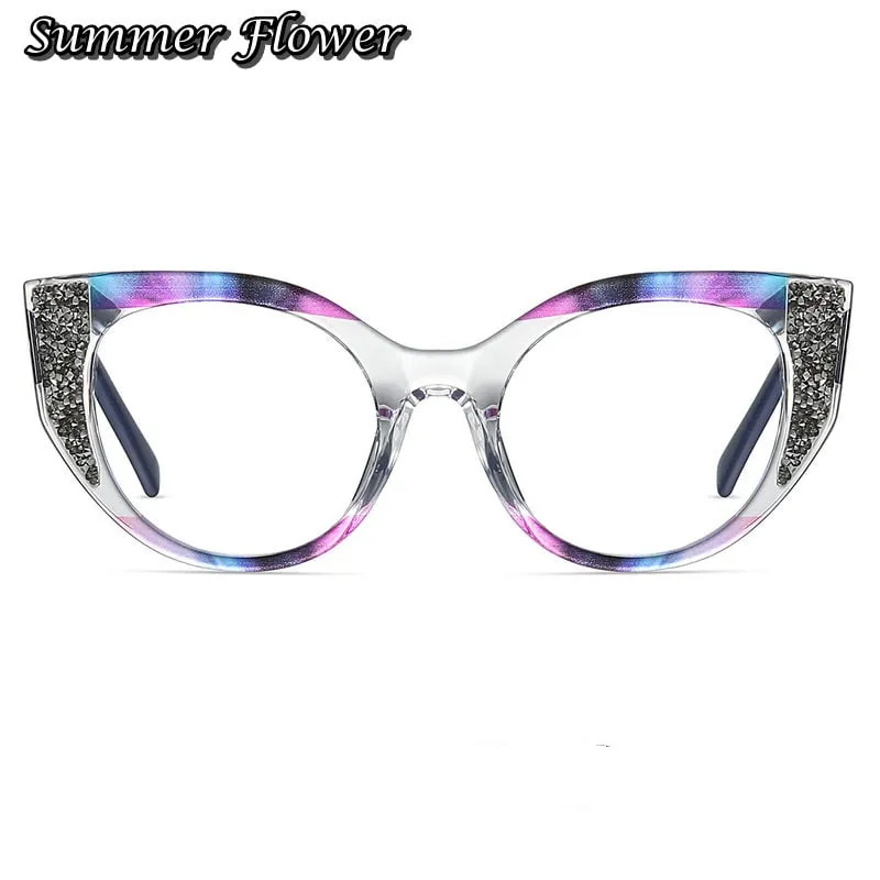 Women Elegant Designer Optical Eyeglasses Frame Fashion Lady Light Reading Glasses for Prescription Lenses Rhinestone Spectacle
Women Elegant Designer Optical Eyeglasses Frame Fashion Lady Light Reading Glasses for Prescription Lenses Rhinestone Spectacle