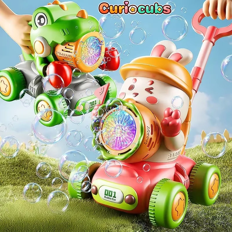 2in1 Electric Bubble Cart Automatic Dinosaur Push Trolley Soap Bubble Blower Machine with Light Children Outdoor Toy Party Gift
2in1 Electric Bubble Cart Automatic Dinosaur Push Trolley Soap Bubble Blower Machine with Light Children Outdoor Toy Party Gift