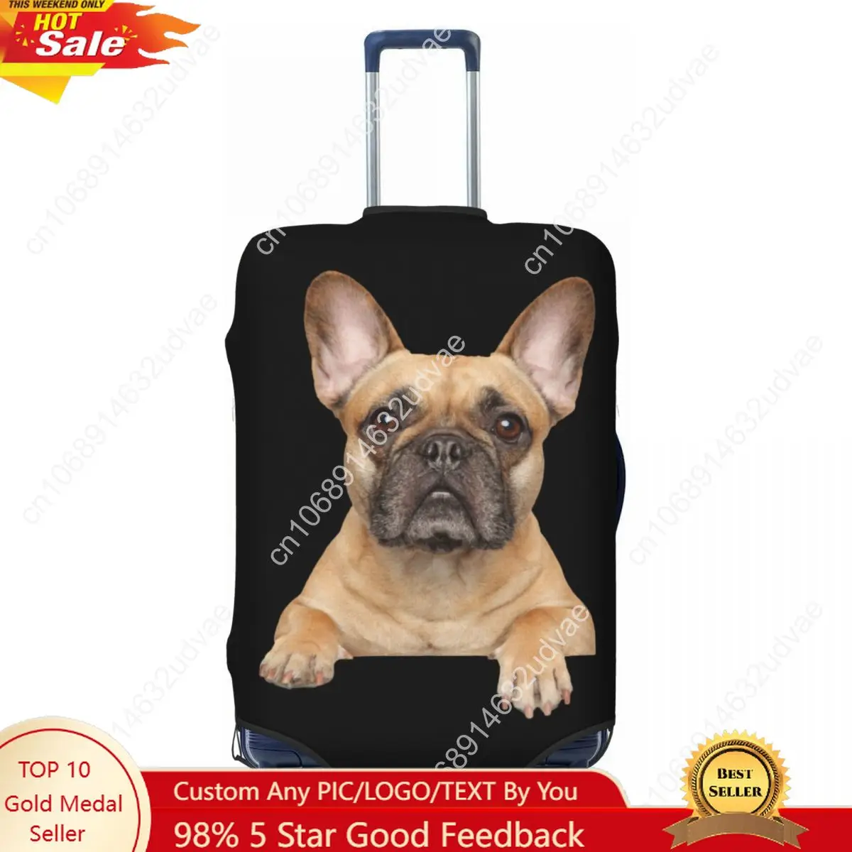 Custom French Bulldog Luggage Cover Protector Cute Frenchie Dog Travel Suitcase Protective Cover for 18-32 Inch
Custom French Bulldog Luggage Cover Protector Cute Frenchie Dog Travel Suitcase Protective Cover for 18-32 Inch