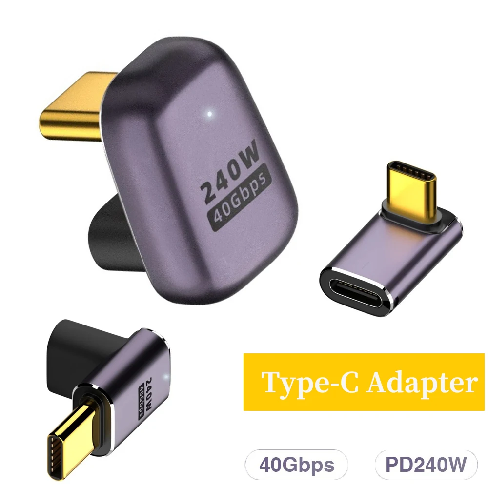 240W Fast Charging USB-C Adapter 40Gbps Data Transfer 8K 60Hz Type-C Male to Female Converter with LED Indicator for Phones
240W Fast Charging USB-C Adapter 40Gbps Data Transfer 8K 60Hz Type-C Male to Female Converter with LED Indicator for Phones