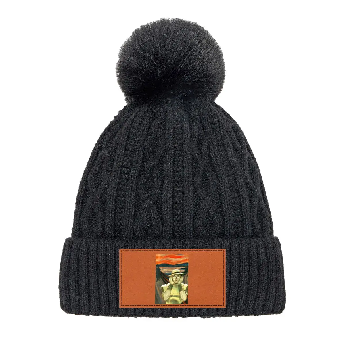 Stylized Scream with Hat Warm Knit Pompom Hat Unisex Birthday Festival Gift
Stylized Scream with Hat Warm Knit Pompom Hat Unisex Birthday Festival Gift