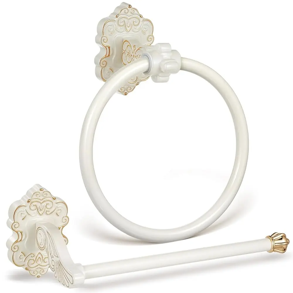 Free Shipping-2 Pcs Antique White Toilet Paper Holder Towel Ring, Hand Towel Hanger Toilet Paper Roll Holder Wall Mount Retro Vi
Free Shipping-2 Pcs Antique White Toilet Paper Holder Towel Ring, Hand Towel Hanger Toilet Paper Roll Holder Wall Mount Retro Vi
