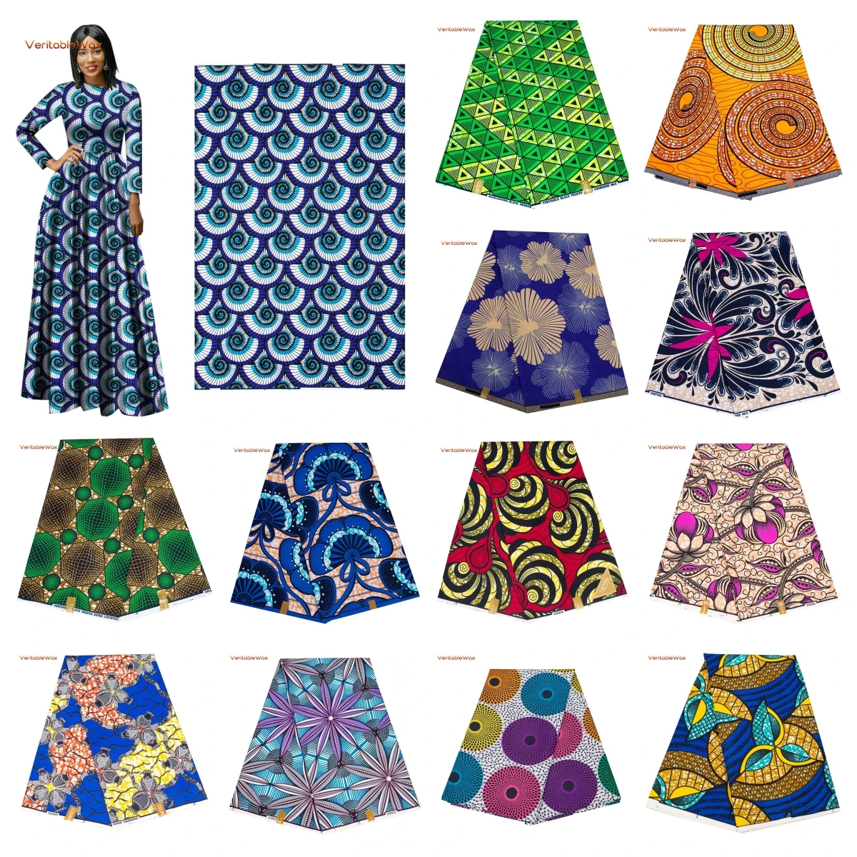 Ankara African Print Batik Pagne Real Wax Fabric DIY Sewing Patchwork Wedding Dress Craft Material Polyester High Quality Tissu
Ankara African Print Batik Pagne Real Wax Fabric DIY Sewing Patchwork Wedding Dress Craft Material Polyester High Quality Tissu
