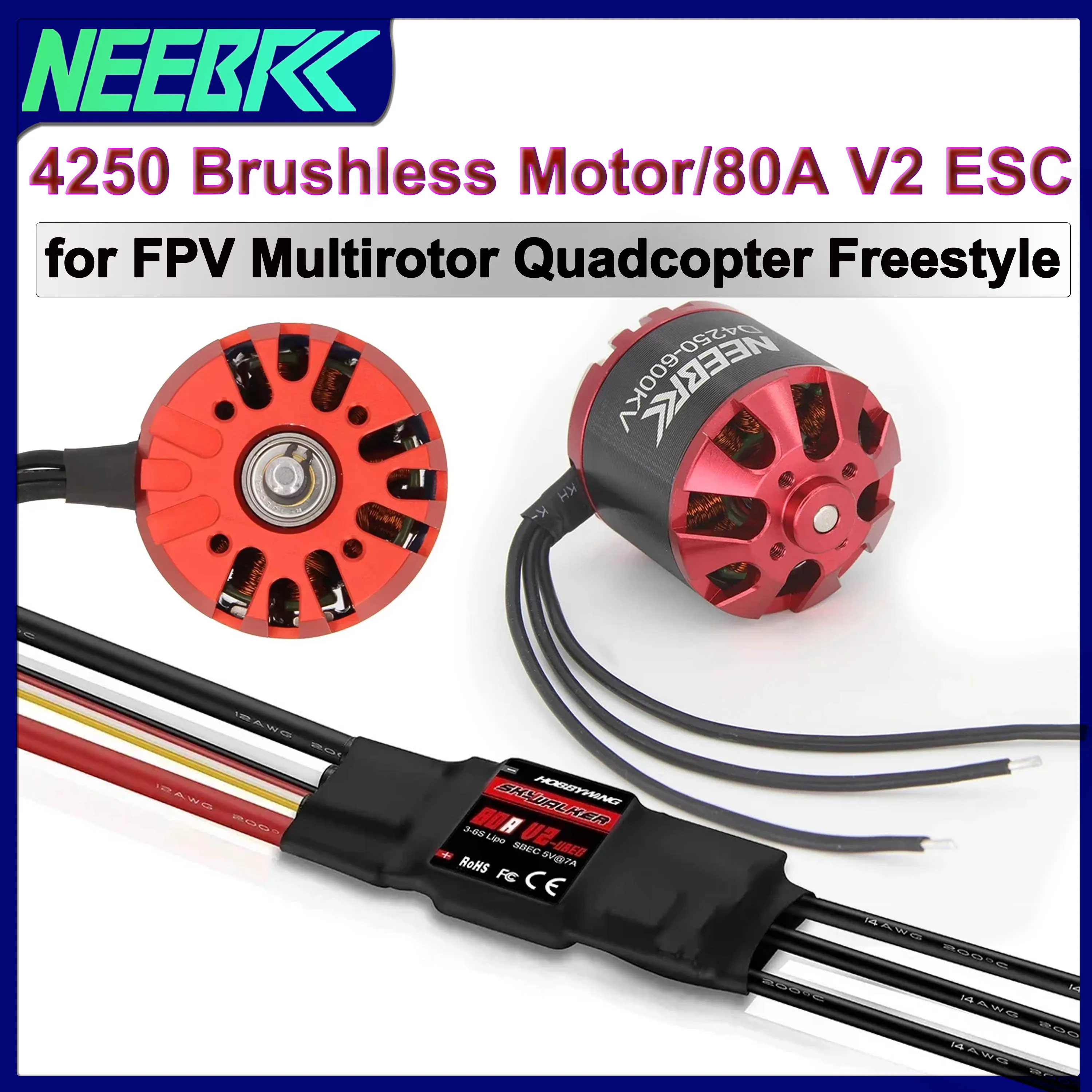 4250 600KV 800KV RC FPV Outrunner Бесщеточный двигатель 3-7S 80A V2 ESC Контроллер скорости для беспроводного самолета-мультикоптера с неподвижным крылом
4250 600KV 800KV RC FPV Outrunner Бесщеточный двигатель 3-7S 80A V2 ESC Контроллер скорости для беспроводного самолета-мультикоптера с неподвижным крылом