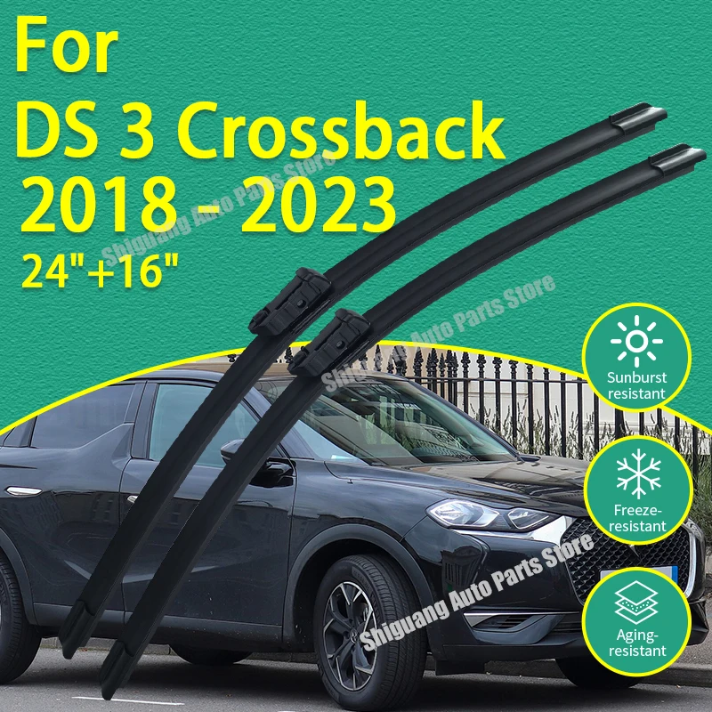 Front Silicone Coating Wipers for DS 3 Crossback 2018 - 2023 Car Wiper Windshield Windscreen Blades Accessories 2019 2020 2021
Front Silicone Coating Wipers for DS 3 Crossback 2018 - 2023 Car Wiper Windshield Windscreen Blades Accessories 2019 2020 2021