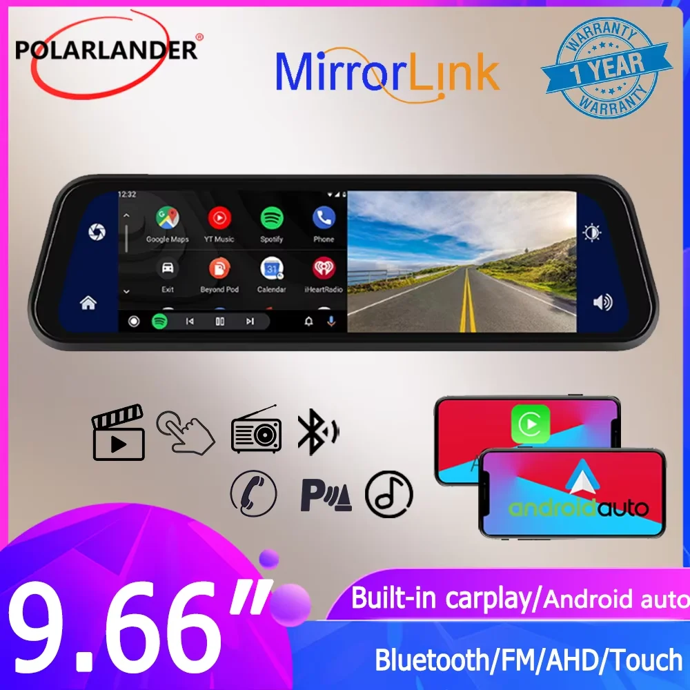 Portable Wireless CarPlay Front Camera Mirror Link Back-up Camera Navigation Touchscreen FM 9.66" Android Auto
Portable Wireless CarPlay Front Camera Mirror Link Back-up Camera Navigation Touchscreen FM 9.66" Android Auto
