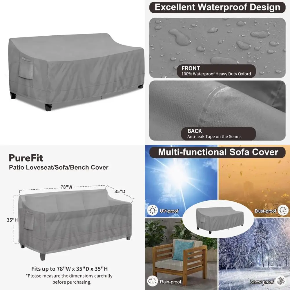 Чехол для уличного дивана purefit, водонепроницаемые чехлы для мебели для патио, 3-местный уличный чехол с вентиляционным отверстием и ручками, 78 Вт x 35d
Чехол для уличного дивана purefit, водонепроницаемые чехлы для мебели для патио, 3-местный уличный чехол с вентиляционным отверстием и ручками, 78 Вт x 35d