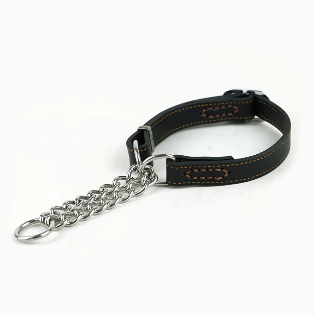 Cowhide P Chain Necklace Adjustable Dog Collars for Large Dogs Medium Black Training
Cowhide P Chain Necklace Adjustable Dog Collars for Large Dogs Medium Black Training