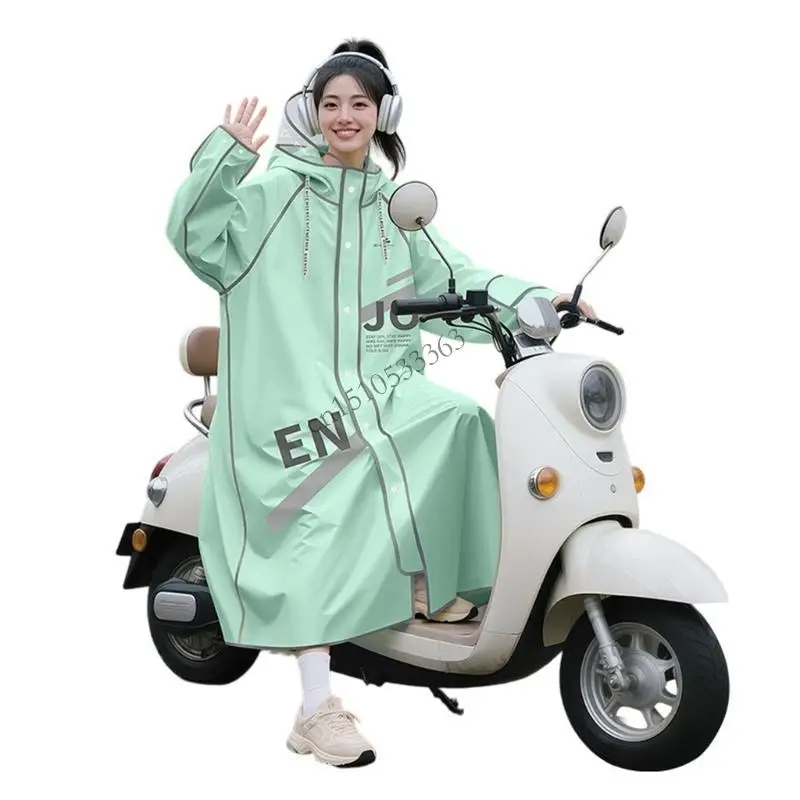 Thickened Motorcycle Raincoat Waterproof PVC EVA Material With Reflective Strips For Night Riding And Extended Coverage 090E
Thickened Motorcycle Raincoat Waterproof PVC EVA Material With Reflective Strips For Night Riding And Extended Coverage 090E