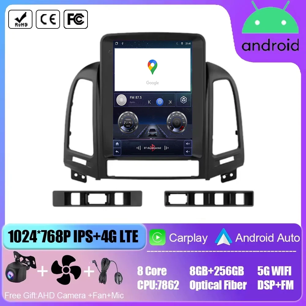 Android 4G для Hyundai Santa Fe 2 2006-2012 Carplay Auto для Tesla стиль Автомагнитола Мультимидия Видеоплеер Навигация GPS WIFI
Android 4G для Hyundai Santa Fe 2 2006-2012 Carplay Auto для Tesla стиль Автомагнитола Мультимидия Видеоплеер Навигация GPS WIFI