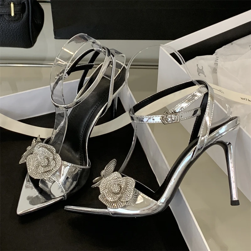 Eilyken Street Style Crystal Flower Pointed Toe Women Sandals Sexy Summer Buckle Strap Thin High Heels Banquet Party Prom Shoes
Eilyken Street Style Crystal Flower Pointed Toe Women Sandals Sexy Summer Buckle Strap Thin High Heels Banquet Party Prom Shoes