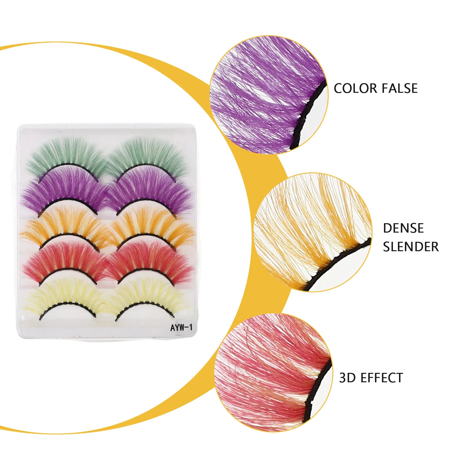 5Pairs Colorful Fake Eyelashes Creative Halloween Cosplay Party Makeup False Lashes Eyelash Performance Eye
5Pairs Colorful Fake Eyelashes Creative Halloween Cosplay Party Makeup False Lashes Eyelash Performance Eye