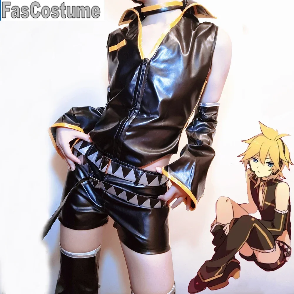 FasCostume Anime Game Len Cosplay Costume Adult Unisex Leather PU Top Shorts Suit Halloween Punk Party Outfit Uniform
FasCostume Anime Game Len Cosplay Costume Adult Unisex Leather PU Top Shorts Suit Halloween Punk Party Outfit Uniform