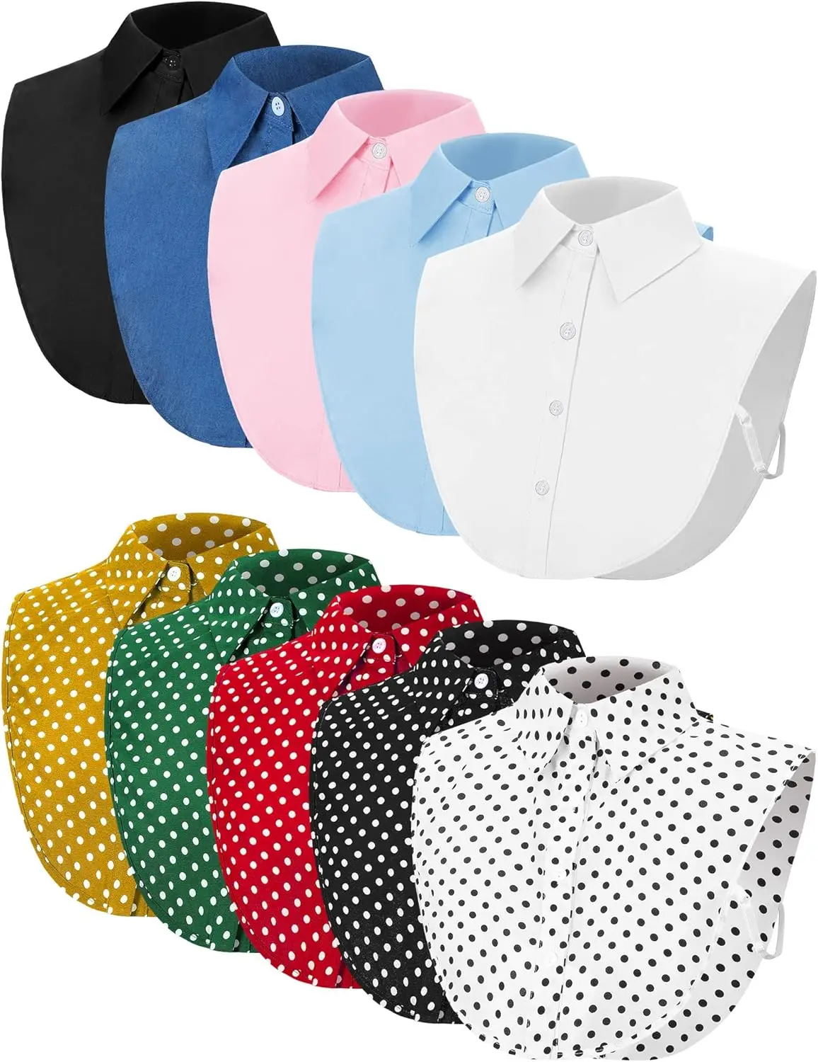 10 шт. съемные искусственные воротники для рубашек для женщин, разноцветные, круглые
10 шт. съемные искусственные воротники для рубашек для женщин, разноцветные, круглые