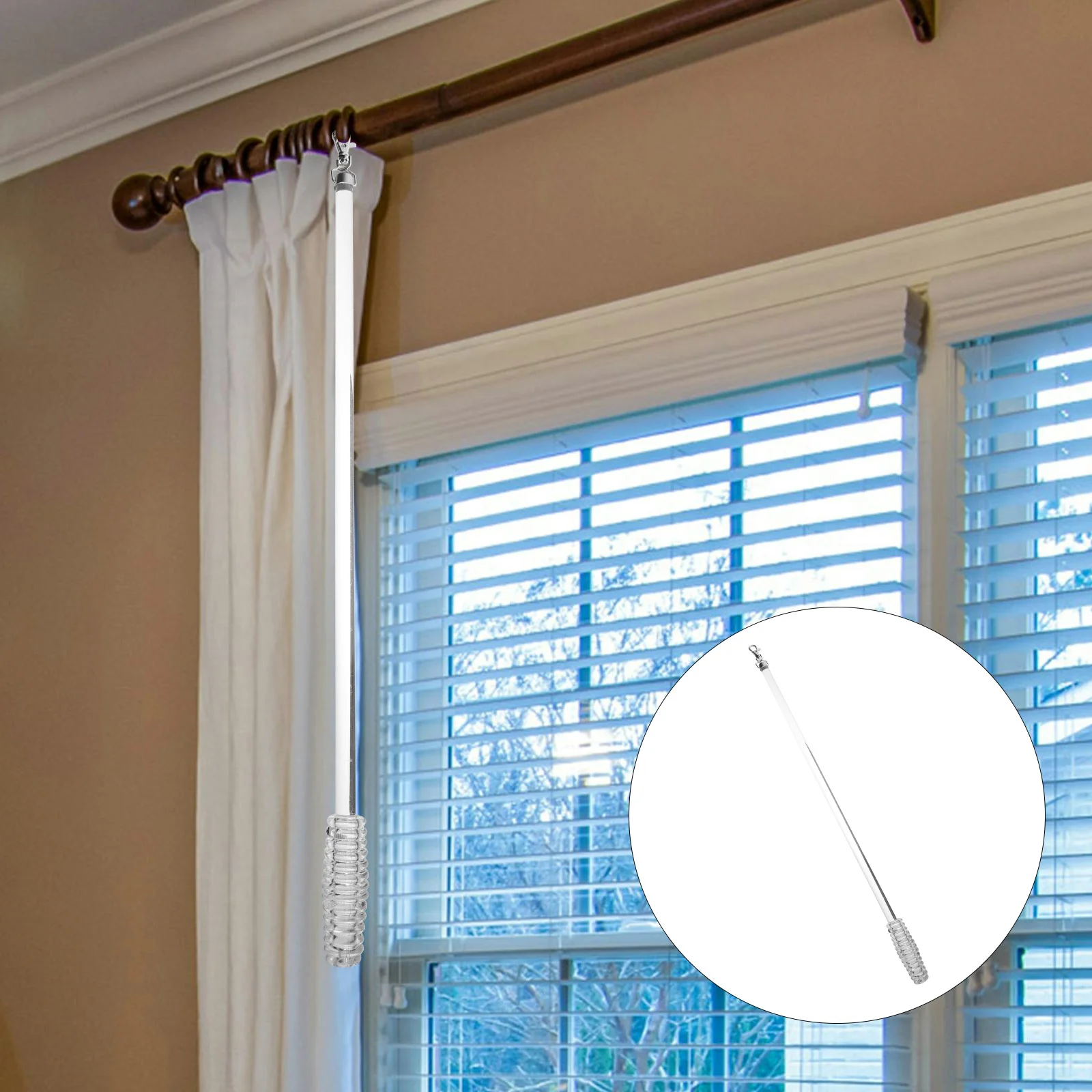 Curtain Handle Pull Wand Rod for Window Blind Toile Curtains Manual Acrylic Tension
Curtain Handle Pull Wand Rod for Window Blind Toile Curtains Manual Acrylic Tension