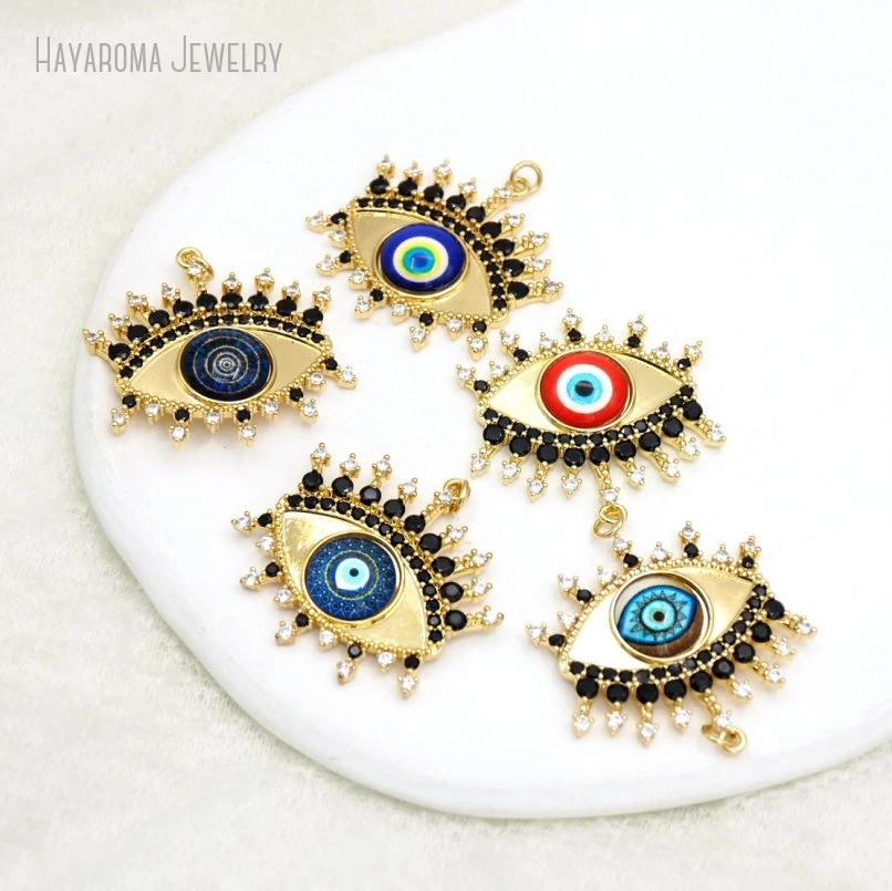 10Pcs Religious Evil Turkish Eye Metal Cubic Zirconia Wholesale Jewelry Gold Color Islam Invisible Setting Copper Pendant
10Pcs Religious Evil Turkish Eye Metal Cubic Zirconia Wholesale Jewelry Gold Color Islam Invisible Setting Copper Pendant