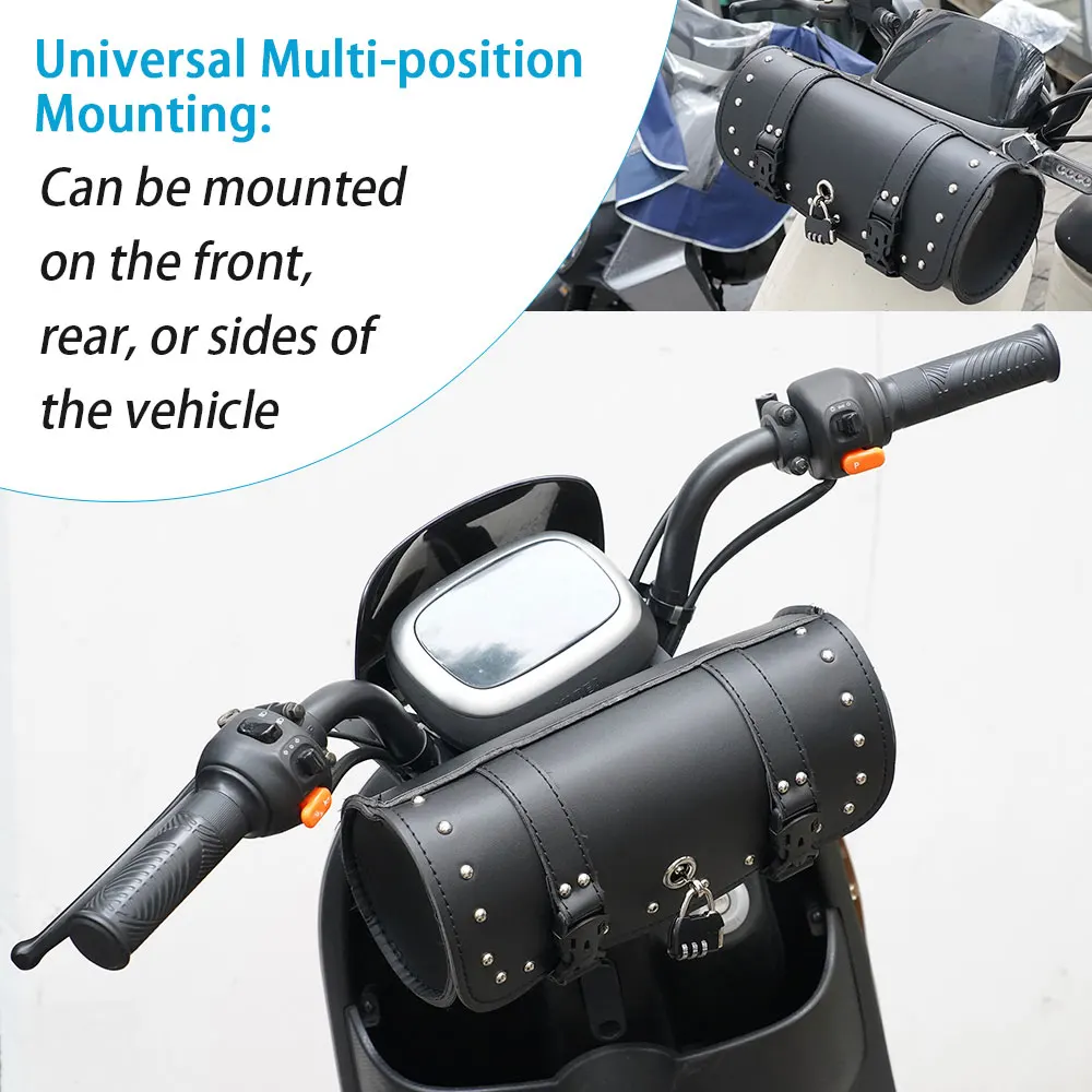 Motorcycle Tool Bag Faux Leather Handlebar Roll Bag Waterproof Saddlebag Side Retro Pack for Zuma Benda Car front hanging bag
Motorcycle Tool Bag Faux Leather Handlebar Roll Bag Waterproof Saddlebag Side Retro Pack for Zuma Benda Car front hanging bag