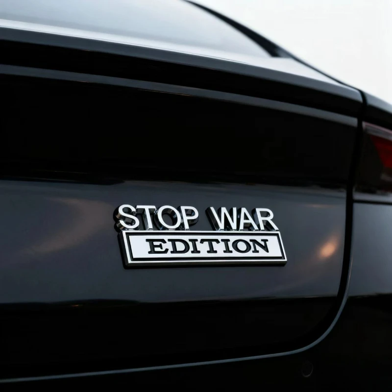 High-quality Modification 3D Metal Car Stickers Call for Peace STOP WAR EDITION Scratch Cover DIY Decoration Car Accessories
High-quality Modification 3D Metal Car Stickers Call for Peace STOP WAR EDITION Scratch Cover DIY Decoration Car Accessories