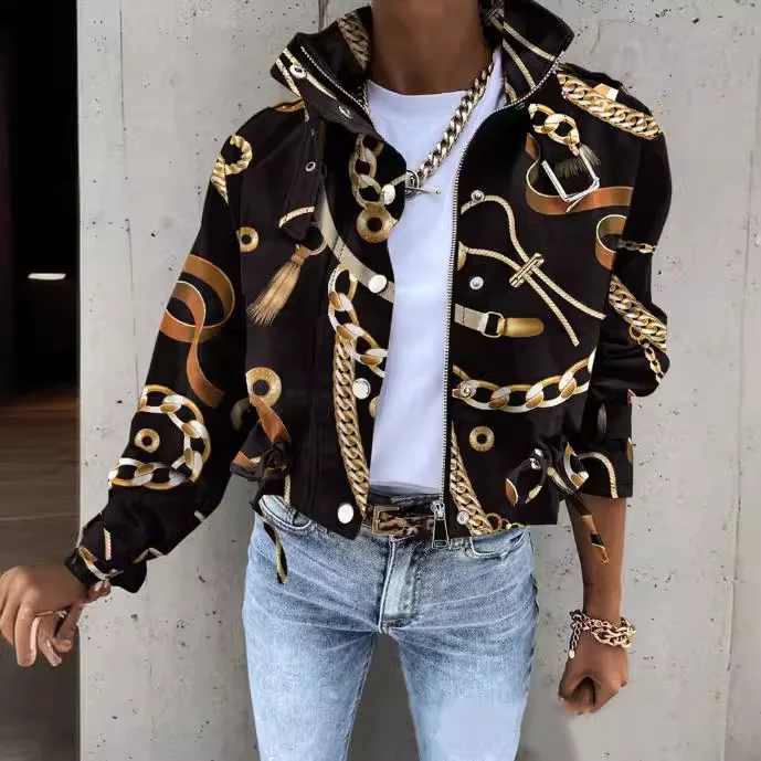 2025 New Autumn And Winter Printed Short Casual Jacket For Women Fashion Elegant Holiday Party Coats Female Button Outerwear
2025 New Autumn And Winter Printed Short Casual Jacket For Women Fashion Elegant Holiday Party Coats Female Button Outerwear