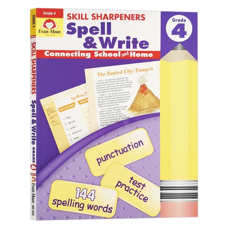 Точилки для навыков Evan-Moor Spell & Write, рабочая тетрадь класса 4, возраст 8, 9, 10, 11, английская книга 9781596730489
Точилки для навыков Evan-Moor Spell & Write, рабочая тетрадь класса 4, возраст 8, 9, 10, 11, английская книга 9781596730489