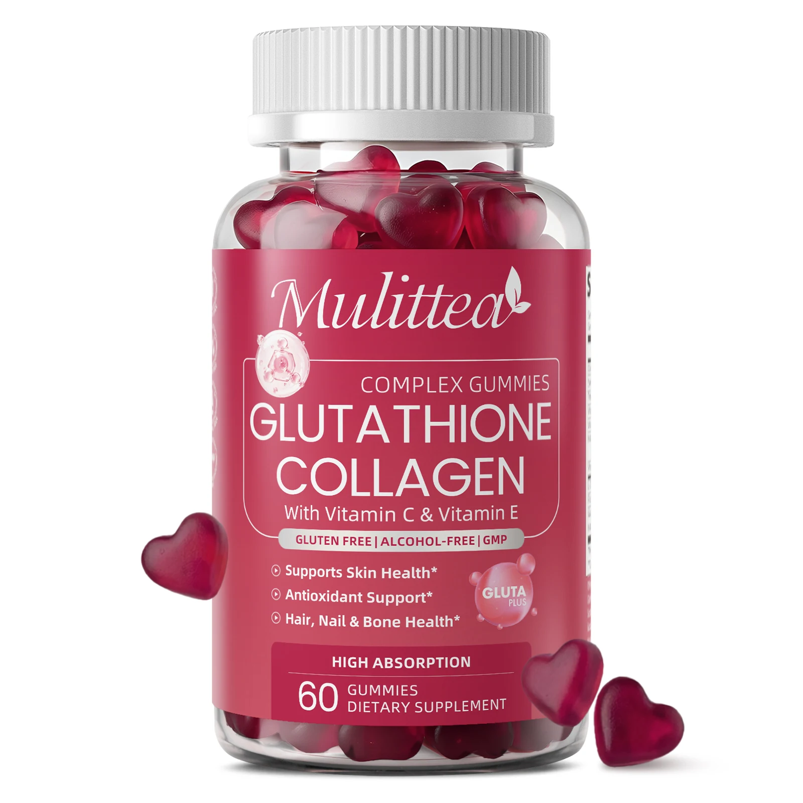 Mulittea Glutathione Gummies Whitening Gummies Brightening and Improving Skin Dullness Antioxidant and Anti-aging Beauty Health
Mulittea Glutathione Gummies Whitening Gummies Brightening and Improving Skin Dullness Antioxidant and Anti-aging Beauty Health