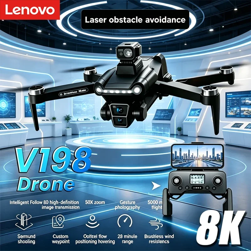 2026 New Lenovo V198 GPS Drone 8K HD Professional FPV Brushless Obstacle Avoidance Foldable Mini Aerial Photography Quadcopter
2026 New Lenovo V198 GPS Drone 8K HD Professional FPV Brushless Obstacle Avoidance Foldable Mini Aerial Photography Quadcopter