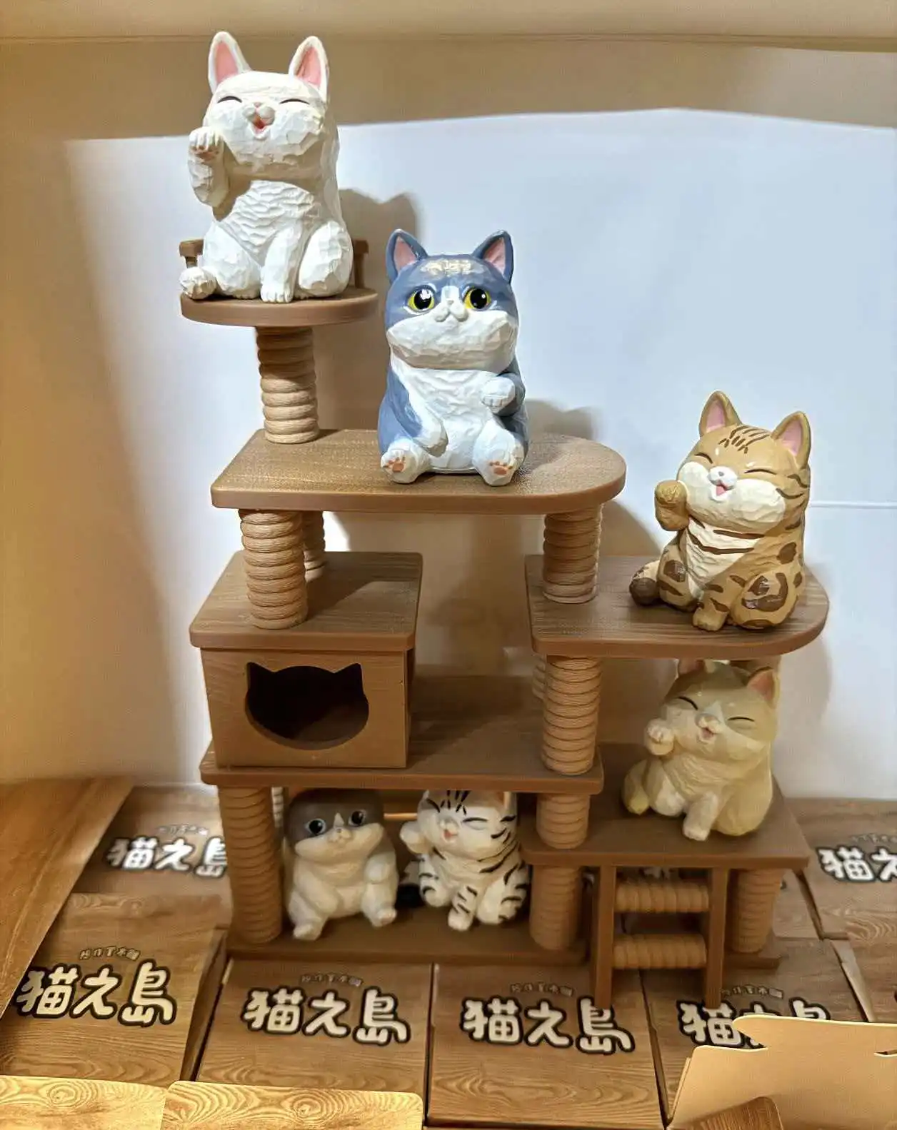 New Products In Stock Wooden Carved Cat Island Blind Box Figurines Cute Cat Figurines Desktop Ornaments Holiday Surprise Gifts
New Products In Stock Wooden Carved Cat Island Blind Box Figurines Cute Cat Figurines Desktop Ornaments Holiday Surprise Gifts