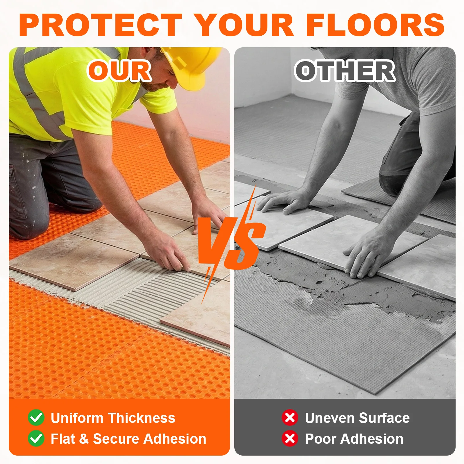 Anti Fracture Flooring Underlayment Multi-Purpose Waterproof Heated Flooring Underlayment for Bathroom Shower Kitchen Basement
Anti Fracture Flooring Underlayment Multi-Purpose Waterproof Heated Flooring Underlayment for Bathroom Shower Kitchen Basement
