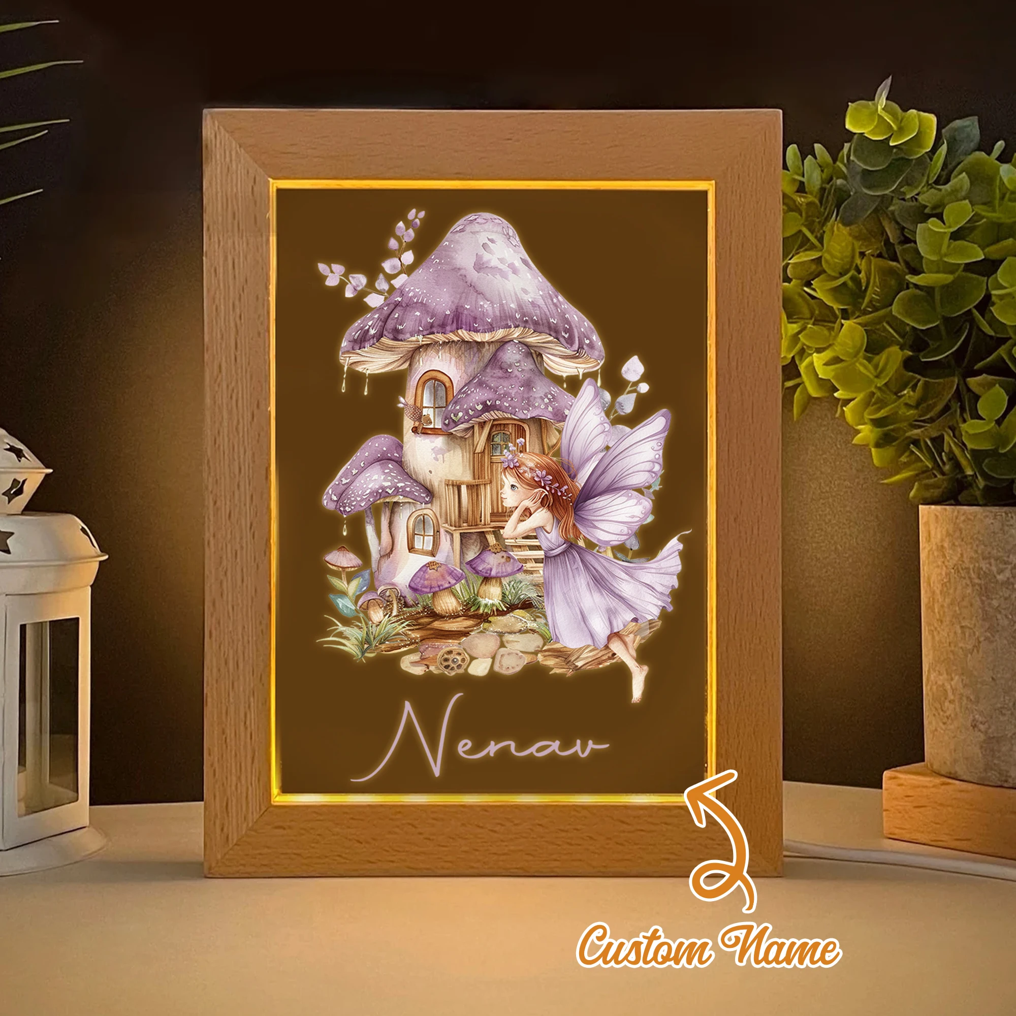 Purple Mushroom Room Princess LED Night View Photo Frame Personalized Gift Family Living Room Bedroom Dining Room Home Decor
Purple Mushroom Room Princess LED Night View Photo Frame Personalized Gift Family Living Room Bedroom Dining Room Home Decor