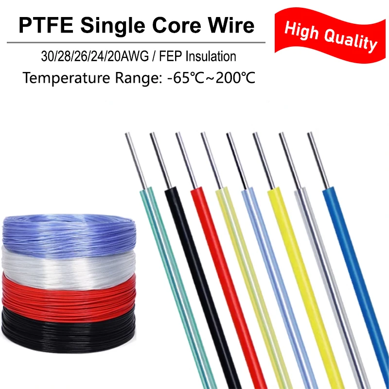 5/10/20m Single Core PTFE Silver Plated Wire FEP Insulated Cable High Purity OFC Copper Wires HiFi Audio Speaker Headphone Cable
5/10/20m Single Core PTFE Silver Plated Wire FEP Insulated Cable High Purity OFC Copper Wires HiFi Audio Speaker Headphone Cable