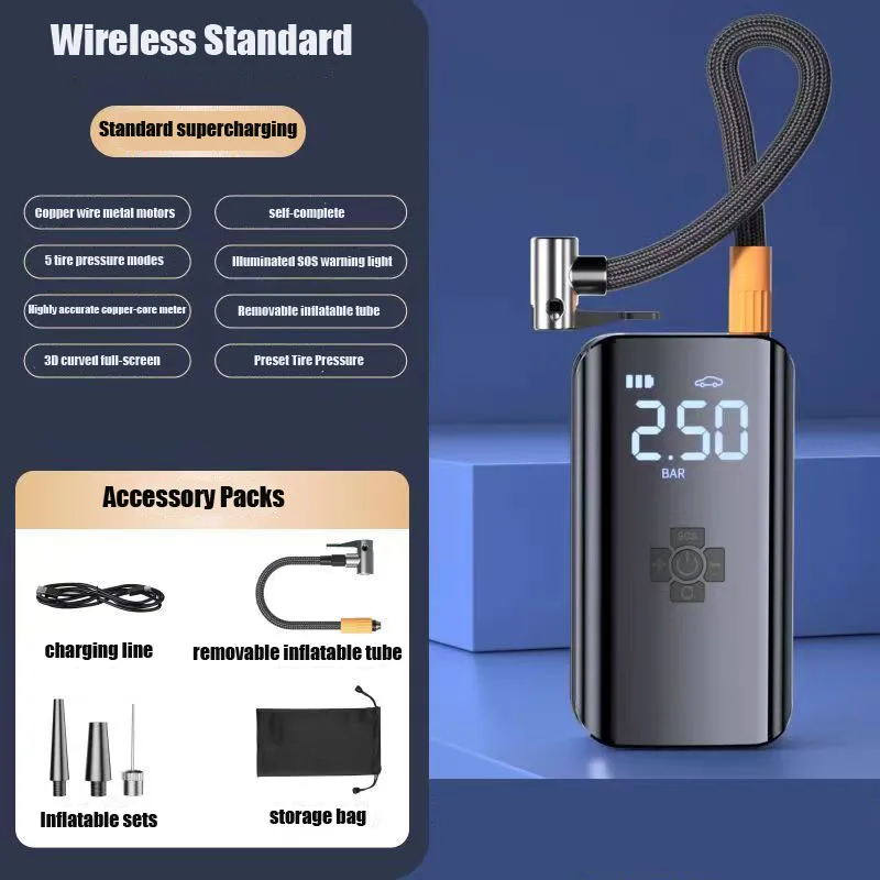 Efficient Multi-Purpose Inflation: Portable Outdoor Home Wireless Electric Pump for Motorcycle, Bicycle, Boat, and Auto Tyres
Efficient Multi-Purpose Inflation: Portable Outdoor Home Wireless Electric Pump for Motorcycle, Bicycle, Boat, and Auto Tyres
