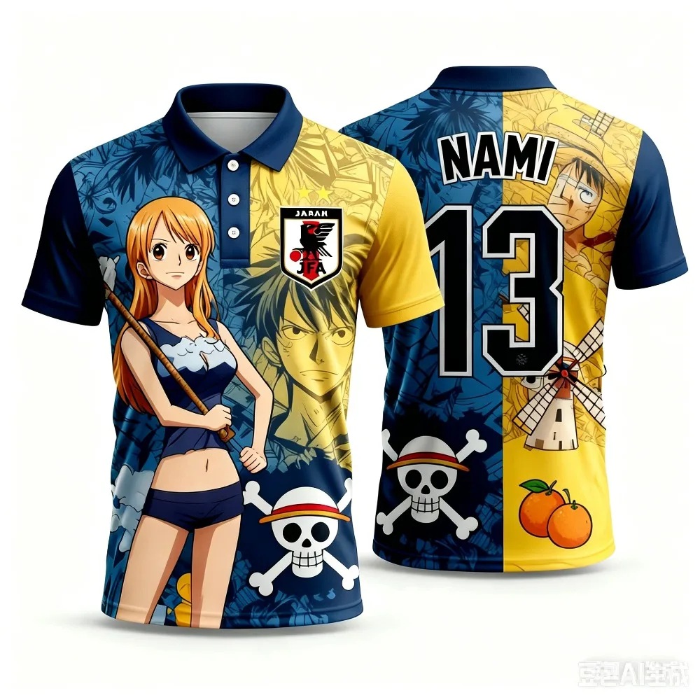 2026 Summer One Piece Luffy Retro Cosplay T-shirt Men's Women 3D Printed Short-sleeved Family Unisex Polo Shirt Breathable Tpos
2026 Summer One Piece Luffy Retro Cosplay T-shirt Men's Women 3D Printed Short-sleeved Family Unisex Polo Shirt Breathable Tpos