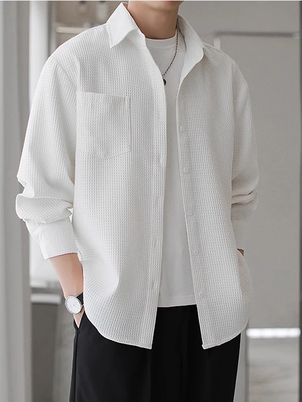 Casual Long Sve White irt for Men Trendy Versatile Spring Autumn Outerwear Comfortable Polyester Fiber Youth Faionable
Casual Long Sve White irt for Men Trendy Versatile Spring Autumn Outerwear Comfortable Polyester Fiber Youth Faionable