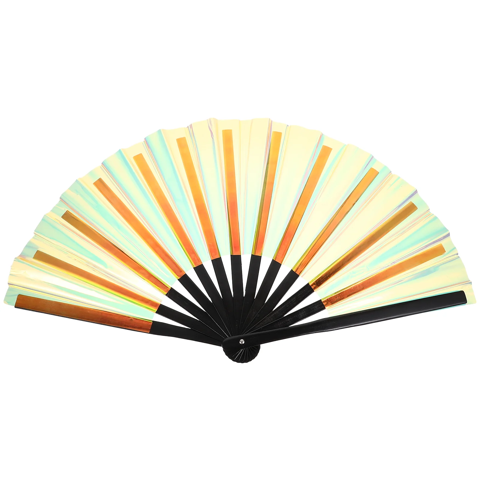 Colored Chinese Style Folding Iridescent PVC Hand Fan for Parties Weddings Stage Performance Reusable Foldable Fan
Colored Chinese Style Folding Iridescent PVC Hand Fan for Parties Weddings Stage Performance Reusable Foldable Fan