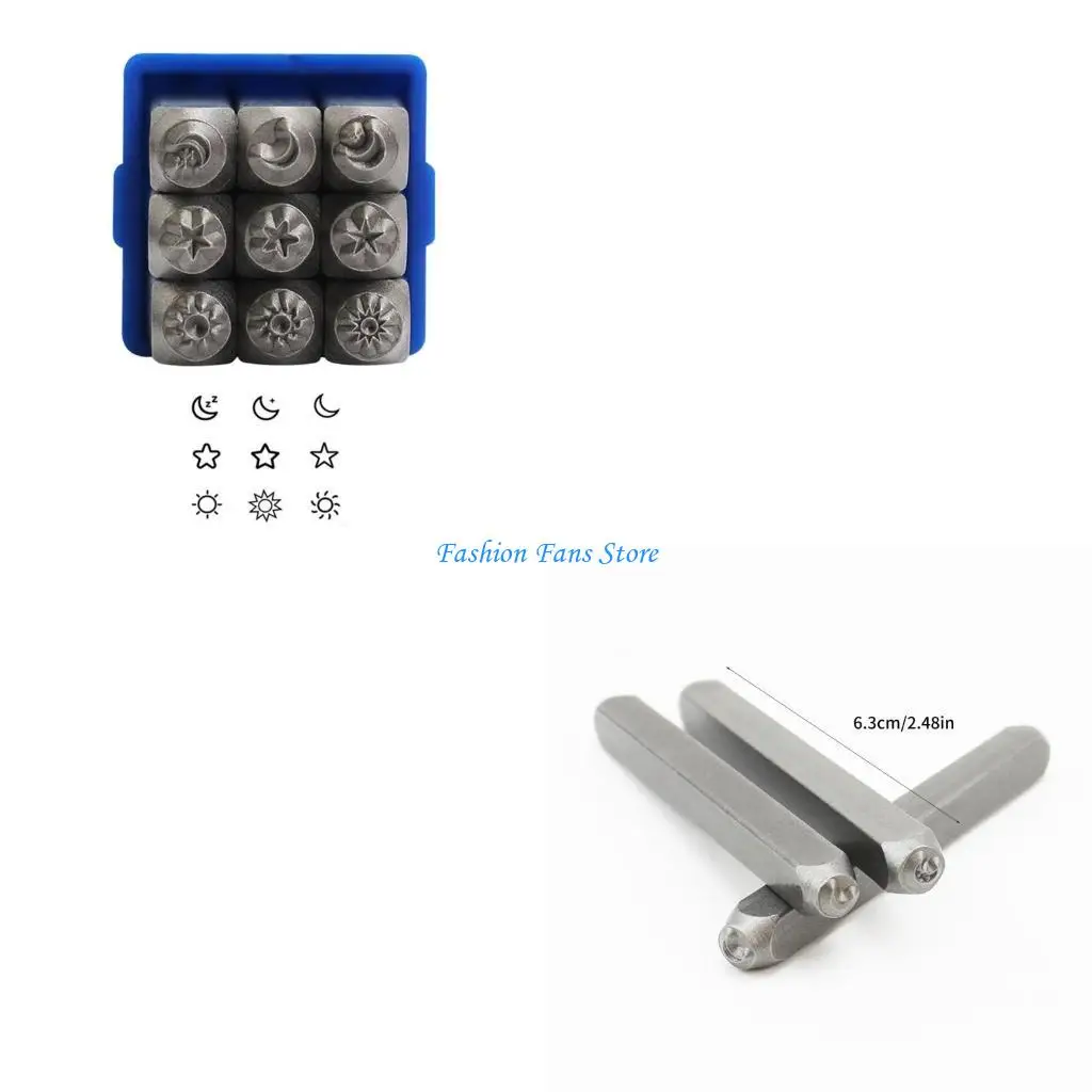 Celestials Designs Steel Stamping Tool Set of 9 for Creating Personalize Jewelry Making and Crafting on Soft Metals
Celestials Designs Steel Stamping Tool Set of 9 for Creating Personalize Jewelry Making and Crafting on Soft Metals