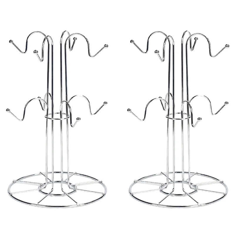 【Coupon!】2X Cup Drying Rack With 8 Hooks Drainer Mug Tree Mug Organizer For Home Desktop
【Coupon!】2X Cup Drying Rack With 8 Hooks Drainer Mug Tree Mug Organizer For Home Desktop