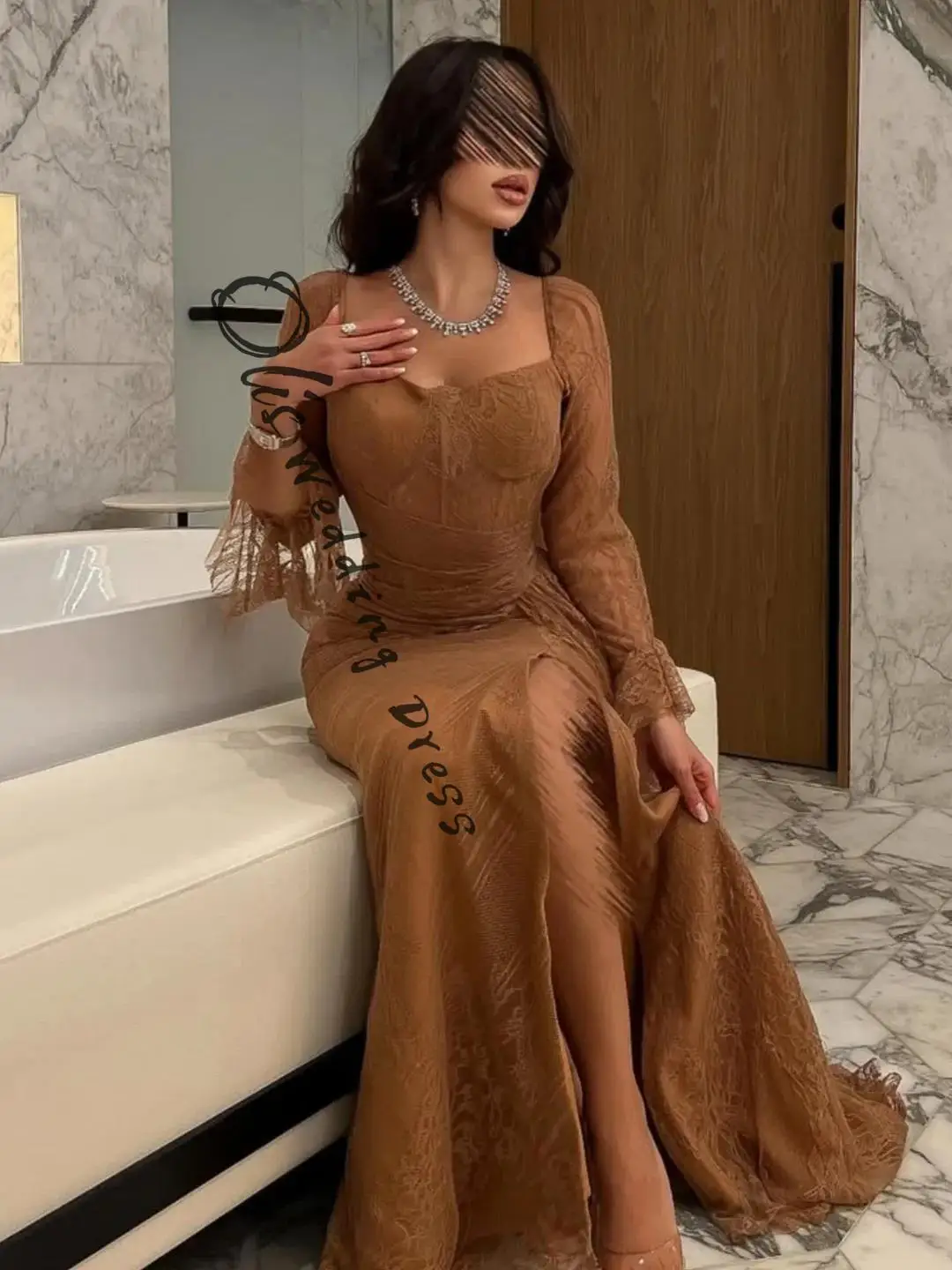 Индивидуальные платья для выпускного вечера с длинными рукавами и квадратным вырезом длиной до пола, плиссированные кружевные вечерние платья с разрезом по бокам, вечерние платья
Индивидуальные платья для выпускного вечера с длинными рукавами и квадратным вырезом длиной до пола, плиссированные кружевные вечерние платья с разрезом по бокам, вечерние платья