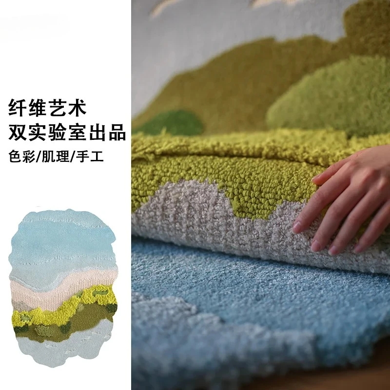 Handmade light luxury creative carpet living room coffee table New Zealand wool bedroom bedside blanket
Handmade light luxury creative carpet living room coffee table New Zealand wool bedroom bedside blanket