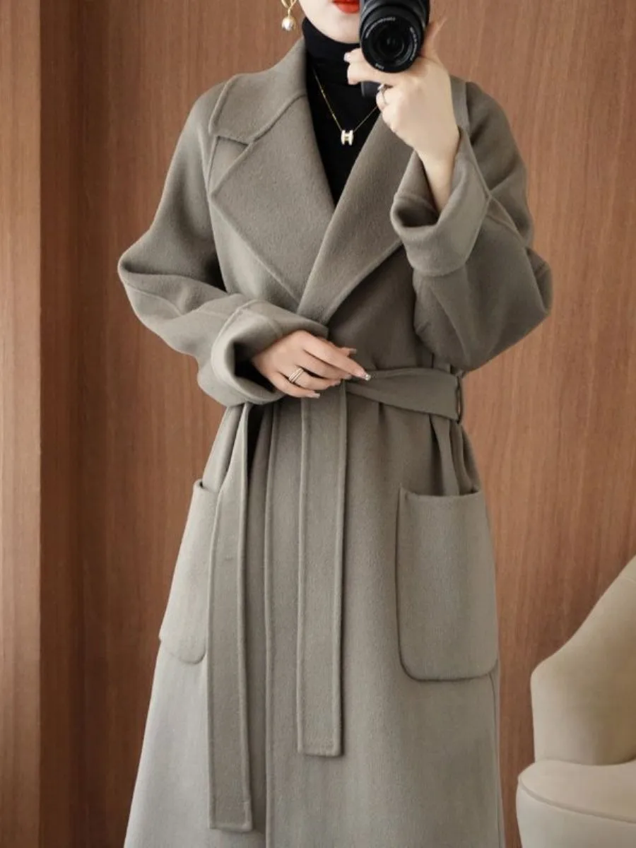 Double-Sided Woolen Coat Women's Mid-Length Korean Style Outerwear Slimming Winter Fashion Outerwear Set Multiple Pieces
Double-Sided Woolen Coat Women's Mid-Length Korean Style Outerwear Slimming Winter Fashion Outerwear Set Multiple Pieces