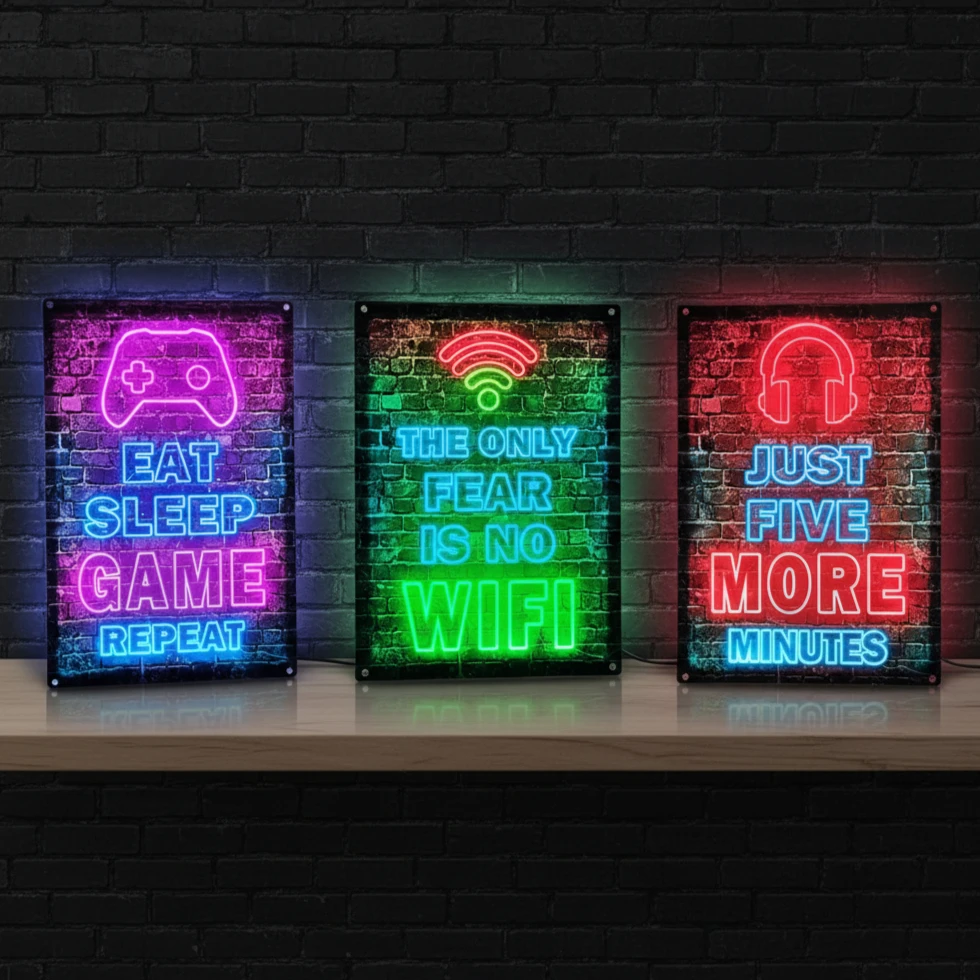 Gaming LED Neon Sign Wall Decor - Gamer Neon Lights for Teen Boys Bedroom Game Room Home Decoration | Ideal Gift for Kids Gamers
Gaming LED Neon Sign Wall Decor - Gamer Neon Lights for Teen Boys Bedroom Game Room Home Decoration | Ideal Gift for Kids Gamers