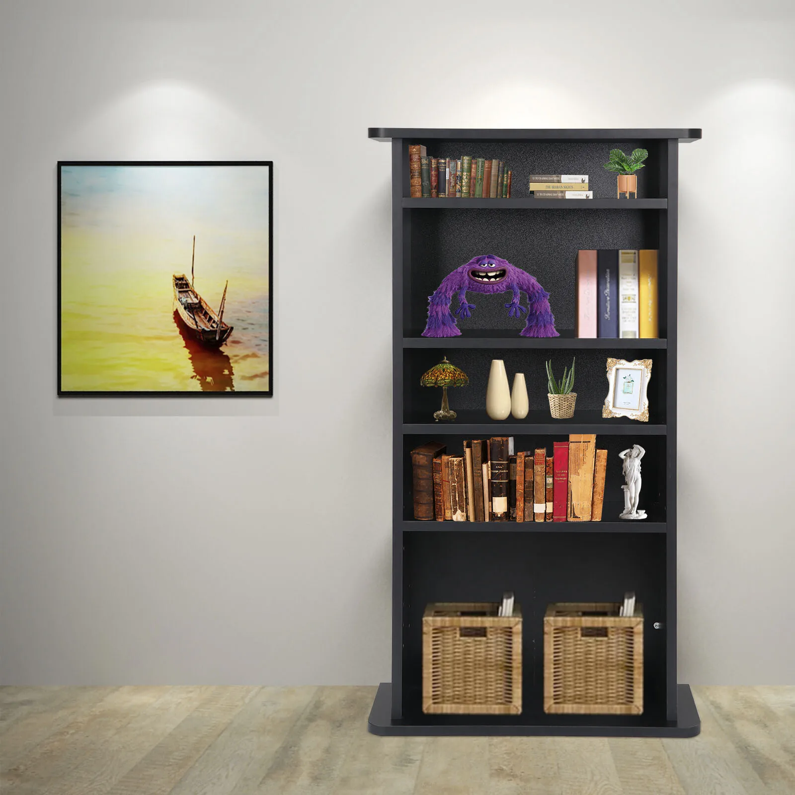 5-tier CD Storage Cabinet Video Racks Black Spacious Room for DVDs Videos
5-tier CD Storage Cabinet Video Racks Black Spacious Room for DVDs Videos