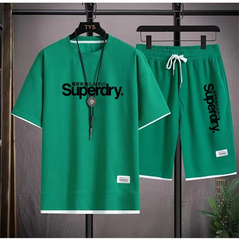 Summer men's set fashion sportswear top short sleeved T-shirt+sports shorts set daily casual clothing men's fitness jogging pant
Summer men's set fashion sportswear top short sleeved T-shirt+sports shorts set daily casual clothing men's fitness jogging pant