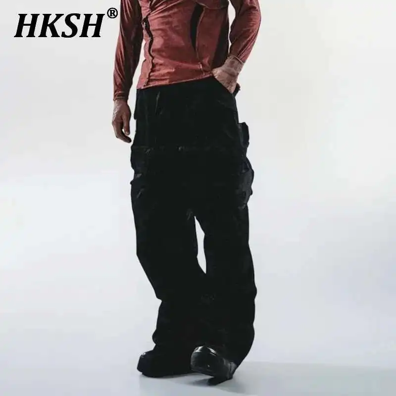 HKSH Autumn Winter New Men's Tide Punk Y2K Nylon Functional Cargo Pants Multi-level Splicing Pockets Horseshoe Cuffs Chic HK3337
HKSH Autumn Winter New Men's Tide Punk Y2K Nylon Functional Cargo Pants Multi-level Splicing Pockets Horseshoe Cuffs Chic HK3337