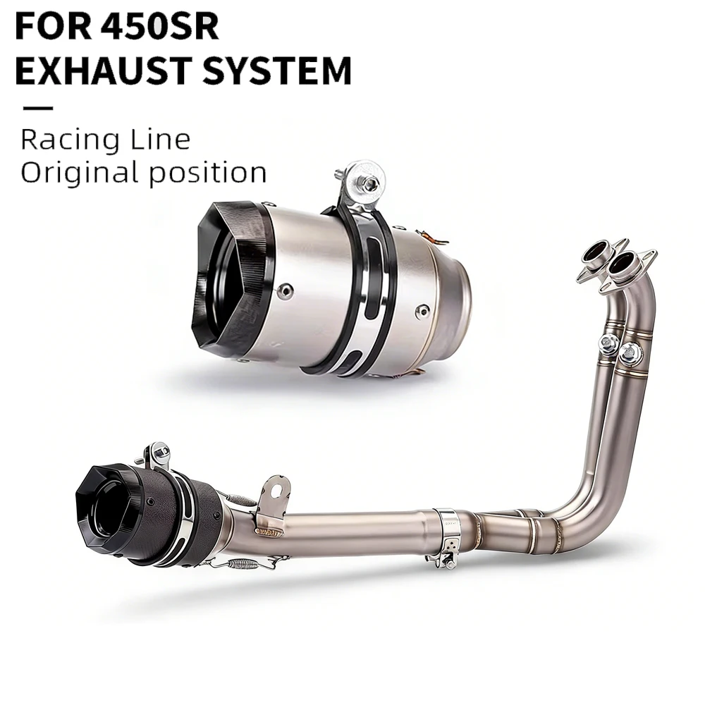 High Performance Motorcycle Exhaust Full System Escape Slip on Front Link Pipe with Universal 51MM Muffler for CFmoto 450SR
High Performance Motorcycle Exhaust Full System Escape Slip on Front Link Pipe with Universal 51MM Muffler for CFmoto 450SR